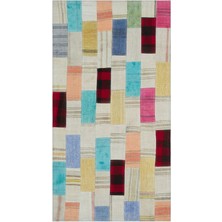Bespoky 84x155 cm Bej Klasik Yün Halı | Mutfak Balkon Salon Halısı | %100 Doğal Yün El Yapımı El Dokuma | UNİQUE-22590
