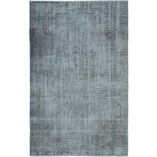 Bespoky 175x270 cm Bej Gri Eskitme Vintage Soyut Halı | Salon Yatak Odası Halısı | UNİQUE-22742