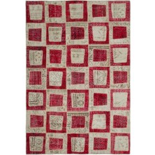 Atina Bej Eskitme Yün Modern Desenli Yün Hav Toz Vermez Leke Tutmayan Salon Yolluk Mutfak El Dokuma Halı