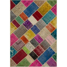 Bespoky 160x233 cm Kırmızı Klasik Yün Halı | Salon Yatak Odası Halısı | %100 Doğal Yün El Yapımı El Dokuma | UNİQUE-21621