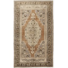 Bespoky 220x280 cm Turuncu Klasik Yün Halı | Salon Yatak Odası Halısı | %100 Doğal Yün El Yapımı El Dokuma | UNİQUE-2431