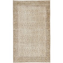 Bespoky 157x262 cm Bej Klasik Yün Halı | Salon Yatak Odası Halısı | %100 Doğal Yün El Yapımı El Dokuma | UNİQUE-15112