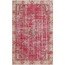 Atina Pembe Eskitme Yün Modern Desenli Yün Hav Toz Vermez Leke Tutmayan Salon Yolluk Mutfak El Dokuma Halı