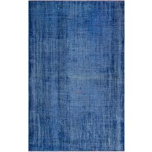 Bespoky 172x260 cm Mavi Klasik Yün Halı | Salon Yatak Odası Halısı | %100 Doğal Yün El Yapımı El Dokuma | UNİQUE-23680