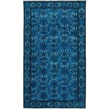 Bespoky 171x292 cm Mavi Klasik Yün Halı | Salon Yatak Odası Halısı | %100 Doğal Yün El Yapımı El Dokuma | UNİQUE-2555