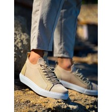 Kuback KB-112  Bej Triko Bağcıklı Günlük Erkek Ayakkabı