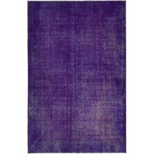 Vintage Mavi Eskitme Yün Modern Desenli Yün Hav Toz Vermez Leke Tutmayan Salon Yolluk Mutfak El Dokuma Halı