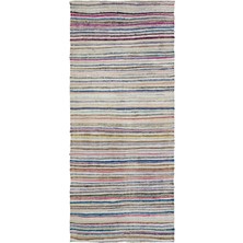 Bespoky 146x320 cm Mavi Klasik Yün Halı | Salon Yatak Odası Halısı | %100 Doğal Yün El Yapımı El Dokuma | UNİQUE-31702