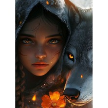 Bedeko Kurt ve Kız Mdf Tablo