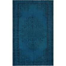 Bespoky 169x263 cm Bej Turkuaz Klasik Vintage Medalyonlu Halı | Salon Yatak Odası Halısı | UNİQUE-27718
