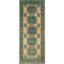 Atina Kırmızı Eskitme Yün Modern Desenli Yün Hav Toz Vermez Leke Tutmayan Salon Yolluk Mutfak El Dokuma Halı