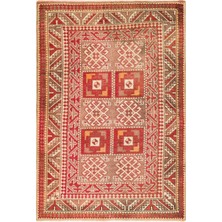 Girit Bej Çizgili Yün Modern Desenli Yün Hav Toz Vermez Leke Tutmayan Salon Yolluk Mutfak El Dokuma Halı