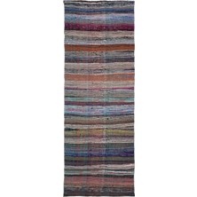 Bespoky 115x320 cm El Dokuma Kahverengi Yün Halı | El Yapımı Klasik Salon Halısı | %100 Doğal Yün | UNİQUE-32047