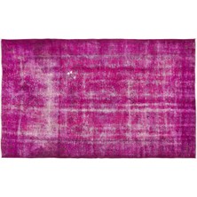 Pembe Eskitme Yün Modern Desenli Yün Hav Toz Vermez Leke Tutmayan Salon Yolluk Mutfak El Dokuma Halı