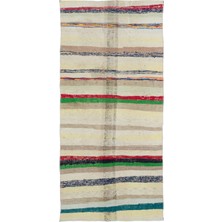 Bespoky 124x262 cm Çok Renkli Klasik Yün Halı | Salon Yatak Odası Halısı | %100 Doğal Yün El Yapımı El Dokuma | UNİQUE-32400