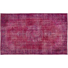 Kırmızı Eskitme Yün Modern Desenli Yün Hav Toz Vermez Leke Tutmayan Salon Yolluk Mutfak El Dokuma Halı