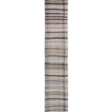 Bespoky 71x340 cm Bej Klasik Yün Halı | Yolluk Koridor Mutfak Halısı | %100 Doğal Yün El Yapımı El Dokuma | UNİQUE-32878