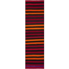 Teselya Mavi Patchwork Yün Modern Desenli Yün Hav Toz Vermez Leke Tutmayan Salon Yolluk Mutfak El Dokuma Halı