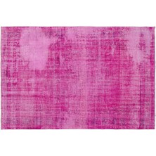 Pembe Eskitme Yün Modern Desenli Yün Hav Toz Vermez Leke Tutmayan Salon Yolluk Mutfak El Dokuma Halı