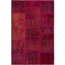 Atina Bordo Eskitme Yün Modern Desenli Yün Hav Toz Vermez Leke Tutmayan Salon Yolluk Mutfak El Dokuma Halı