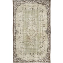 Bespoky 186x306 cm Bej Açık Bej Klasik Vintage Medalyonlu Halı | Salon Yatak Odası Halısı | UNİQUE-9955