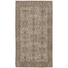 Bespoky 112x204 cm El Dokuma Mavi Yün Halı | El Yapımı Klasik Salon Halısı | %100 Doğal Yün | UNİQUE-5168