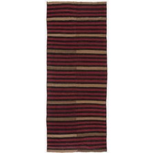 Bespoky 145x364 cm Kırmızı Klasik Yün Halı | Geniş Salon Yatak Odası Halısı | %100 Doğal Yün El Yapımı El Dokuma | UNİQUE-459