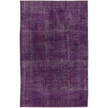 Bespoky 174x277 cm Çok Renkli Mor Eskitme Vintage Geleneksel Halı | Salon Yatak Odası Halısı | UNİQUE-7721