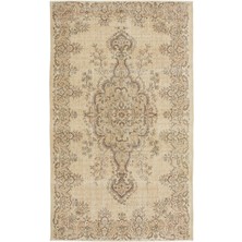 Atina Bej Eskitme Yün Modern Desenli Yün Hav Toz Vermez Leke Tutmayan Salon Yolluk Mutfak El Dokuma Halı