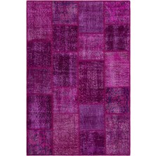 Iskece Pembe Eskitme Etnik Modern Desenli Yün Hav Toz Vermez Leke Tutmayan Salon Yolluk Mutfak El Dokuma Halı