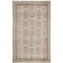 Atina Bej Eskitme Yün Modern Desenli Yün Hav Toz Vermez Leke Tutmayan Salon Yolluk Mutfak El Dokuma Halı