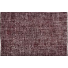 Kırmızı Eskitme Yün Modern Desenli Yün Hav Toz Vermez Leke Tutmayan Salon Yolluk Mutfak El Dokuma Halı