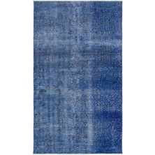 Hali.Net 140x236 cm Kahverengi Mavi Soyut Vintage Eskitme Halı | Salon Yatak Odası Halısı | Hav Vermez | UNİQUE-18737