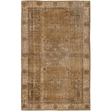 Hali.Net 175x280 cm Çok Renkli Kahverengi Bitkisel Vintage Geleneksel Halı | Salon Yatak Odası Halısı | Hav Vermez | UNİQUE-12524