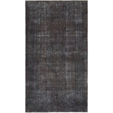 Hali.Net 148x271 cm Bej Antrasit Soyut Vintage Eskitme Halı | Salon Yatak Odası Halısı | Hav Vermez | UNİQUE-20087