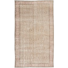 Girit Bej Çizgili Yün Modern Desenli Yün Hav Toz Vermez Leke Tutmayan Salon Yolluk Mutfak El Dokuma Halı