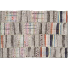 Hali.Net 160x230 cm Kahverengi Vintage Anadolu Yün Halı | Salon Yatak Odası Halısı | Doğal Yün El Yapımı El Dokuma Hav Vermez | UNİQUE-1072