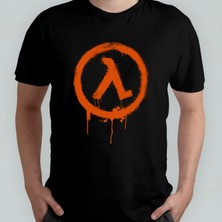 Pixxa Half Life Unisex %100 Pamuklu Bisiklet Yaka T-Shirt Model 5