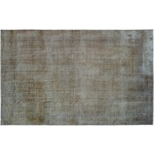 Kahverengi Eskitme Yün Modern Desenli Yün Hav Toz Vermez Leke Tutmayan Salon Yolluk Mutfak El Dokuma Halı