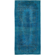 Hali.Net 165x338 cm Antrasit Vintage Anadolu Yün Halı | Salon Yatak Odası Halısı | Doğal Yün El Yapımı El Dokuma Hav Vermez | UNİQUE-14975