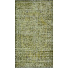 Atina Turkuaz Eskitme Yün Modern Desenli Yün Hav Toz Vermez Leke Tutmayan Salon Yolluk Mutfak El Dokuma Halı