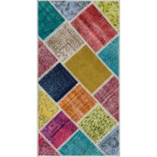 Hali.Net 080x150 cm Gri Vintage El Dokuma Yün Halı | El Yapımı Doğal Yün Salon Halısı | Geleneksel Anadolu Hav Vermez | UNİQUE-31414