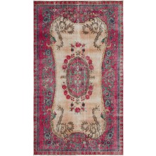 Hali.Net 163x280 cm Pembe Atina Anadolu Yün Halı | Salon Yatak Odası Halısı | Doğal Yün El Yapımı El Dokuma Hav Vermez | UNİQUE-18638