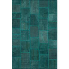 Hali.Net 199x300 cm Yeşil Vintage El Dokuma Yün Halı | El Yapımı Doğal Yün Salon Halısı | Geleneksel Anadolu Hav Vermez | UNİQUE-22425