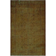 Atina Turkuaz Eskitme Yün Modern Desenli Yün Hav Toz Vermez Leke Tutmayan Salon Yolluk Mutfak El Dokuma Halı