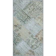 Hali.Net 80x150 cm Bej Vintage Anadolu Yün Halı | Mutfak Balkon Salon Halısı | Doğal Yün El Yapımı El Dokuma Hav Vermez | UNİQUE-26053
