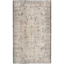 Atina Bej Eskitme Yün Modern Desenli Yün Hav Toz Vermez Leke Tutmayan Salon Yolluk Mutfak El Dokuma Halı