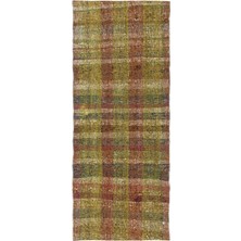 Hali.Net 78x190 cm Bej Vintage Anadolu Yün Halı | Balkon Halısı Mutfak Koridor Halı | Doğal Yün El Yapımı El Dokuma Hav Vermez | UNİQUE-37065