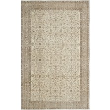 Atina Yeşil Eskitme Yün Modern Desenli Yün Hav Toz Vermez Leke Tutmayan Salon Yolluk Mutfak El Dokuma Halı