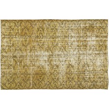 Hali.Net 178x261 cm Bej Vintage Anadolu Eskitme Yün Halı | Salon Yatak Odası Halısı | Doğal Yün El Yapımı El Dokuma Hav Vermez | UNİQUE-10028